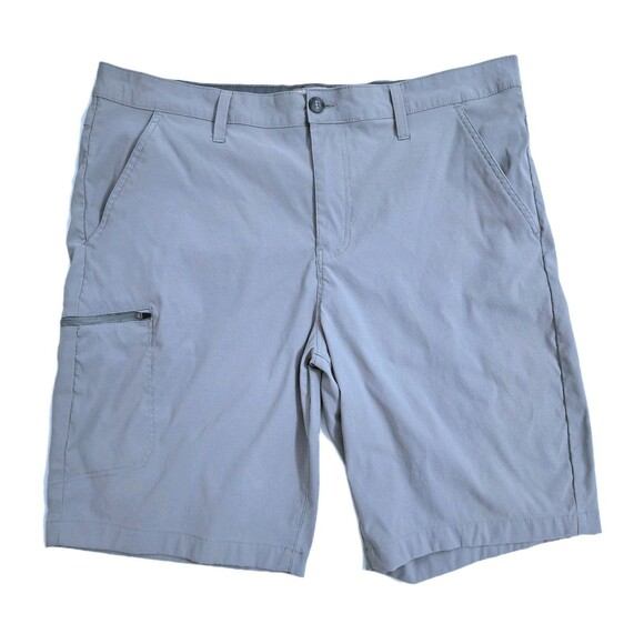 Weatherproof Vintage Men's 40 Cargo Zip Pocket Nylon Stretch Gray Shorts Trail - Picture 1 of 9